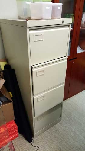 4-drawer steel file cabinet