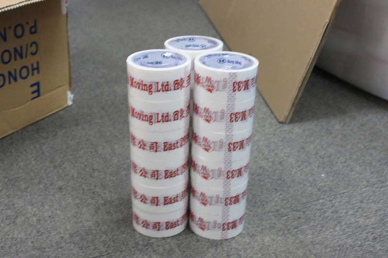 Packing tape and garment rails